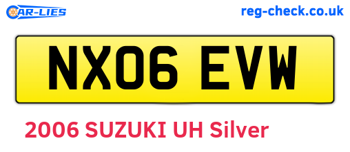 NX06EVW are the vehicle registration plates.