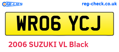 WR06YCJ are the vehicle registration plates.