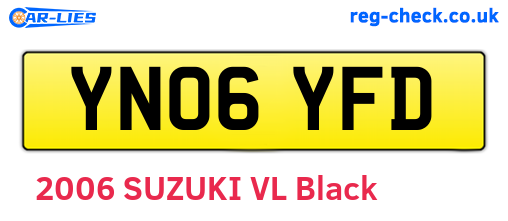 YN06YFD are the vehicle registration plates.