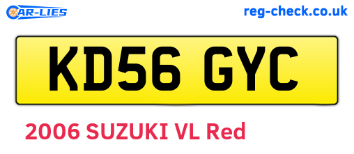 KD56GYC are the vehicle registration plates.