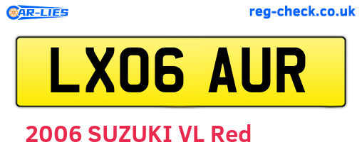 LX06AUR are the vehicle registration plates.