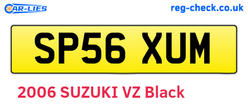 SP56XUM are the vehicle registration plates.
