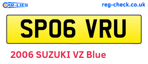 SP06VRU are the vehicle registration plates.