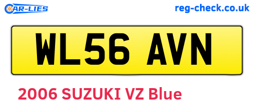WL56AVN are the vehicle registration plates.