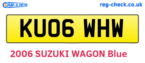 KU06WHW are the vehicle registration plates.