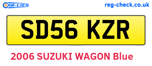 SD56KZR are the vehicle registration plates.