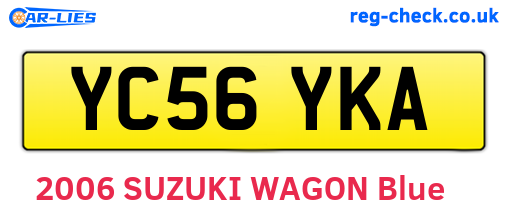 YC56YKA are the vehicle registration plates.