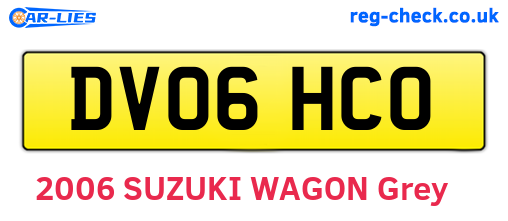 DV06HCO are the vehicle registration plates.