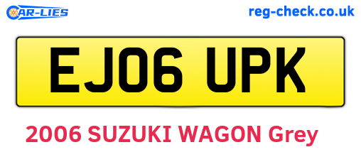 EJ06UPK are the vehicle registration plates.