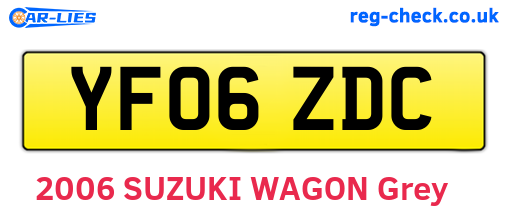 YF06ZDC are the vehicle registration plates.