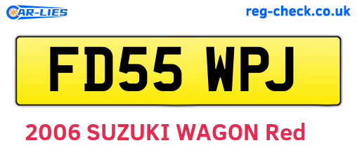 FD55WPJ are the vehicle registration plates.