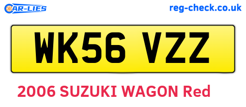WK56VZZ are the vehicle registration plates.