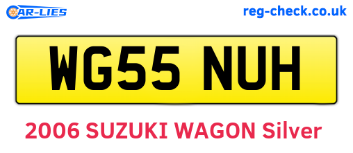 WG55NUH are the vehicle registration plates.
