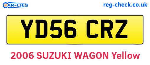 YD56CRZ are the vehicle registration plates.