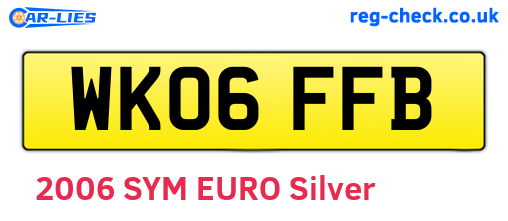 WK06FFB are the vehicle registration plates.