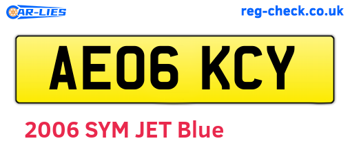 AE06KCY are the vehicle registration plates.