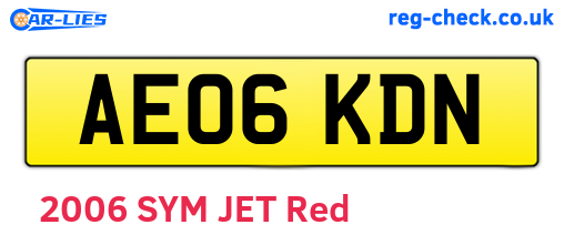 AE06KDN are the vehicle registration plates.