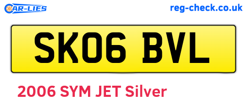 SK06BVL are the vehicle registration plates.