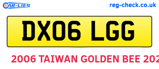 DX06LGG are the vehicle registration plates.