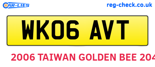 WK06AVT are the vehicle registration plates.