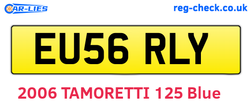 EU56RLY are the vehicle registration plates.