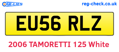EU56RLZ are the vehicle registration plates.