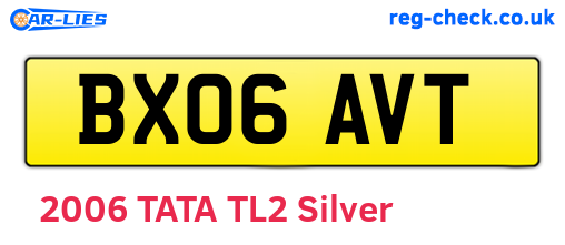 BX06AVT are the vehicle registration plates.