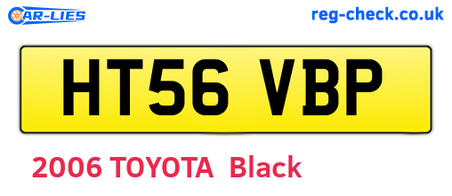 HT56VBP are the vehicle registration plates.