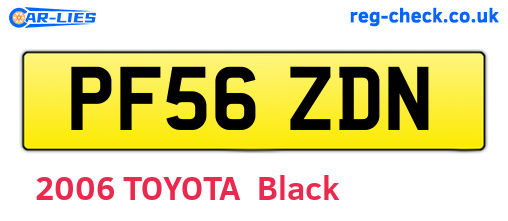 PF56ZDN are the vehicle registration plates.