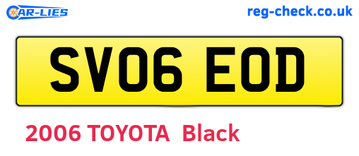 SV06EOD are the vehicle registration plates.