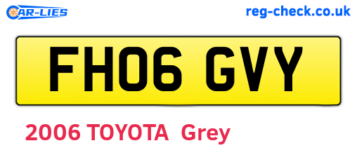 FH06GVY are the vehicle registration plates.