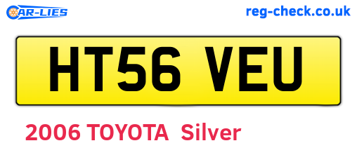 HT56VEU are the vehicle registration plates.