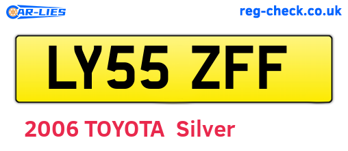 LY55ZFF are the vehicle registration plates.