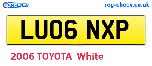 LU06NXP are the vehicle registration plates.