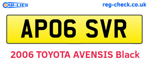 AP06SVR are the vehicle registration plates.