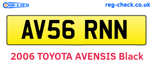 AV56RNN are the vehicle registration plates.