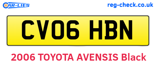 CV06HBN are the vehicle registration plates.