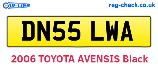DN55LWA are the vehicle registration plates.