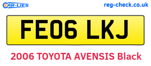 FE06LKJ are the vehicle registration plates.