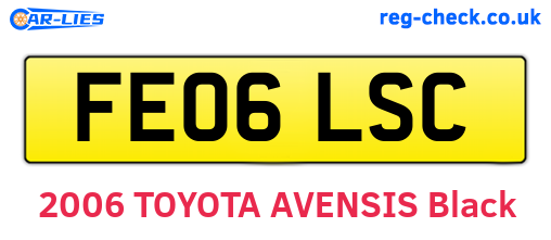 FE06LSC are the vehicle registration plates.
