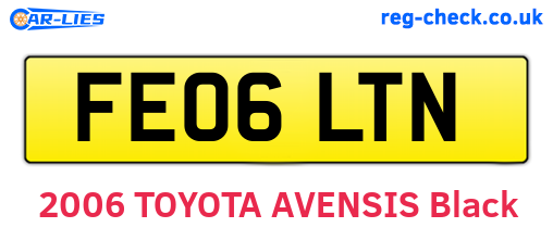 FE06LTN are the vehicle registration plates.