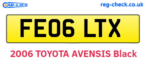 FE06LTX are the vehicle registration plates.