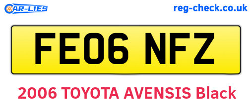 FE06NFZ are the vehicle registration plates.