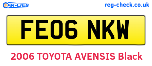 FE06NKW are the vehicle registration plates.
