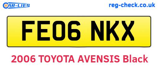 FE06NKX are the vehicle registration plates.