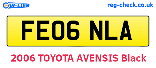 FE06NLA are the vehicle registration plates.