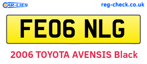 FE06NLG are the vehicle registration plates.
