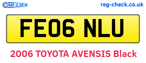 FE06NLU are the vehicle registration plates.