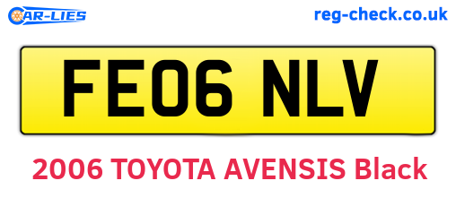 FE06NLV are the vehicle registration plates.