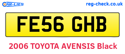 FE56GHB are the vehicle registration plates.